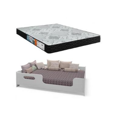 Imagem de Cama Casal Montessoriana Encanto Mdf Mdp Com Colchão Casal D33 Incluso