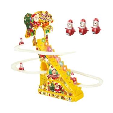 Imagem de oshhni Pista de escalada do Papai Noel, escada de escalada do Papai Noel, brinquedo educacional, divertido e interativo, pista de escorregador para meninos e, 6 Figuras Elétricas