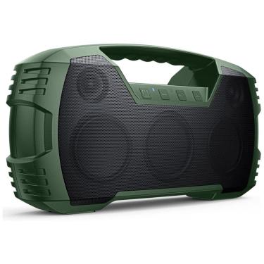 Imagem de Caixa de Som Bluetooth Portatil Houl Zallee a Prova dÁgua IPX7 com 32H de Reprodução e Microfone Embutido, Verde