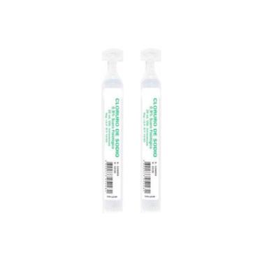 Imagem de Ampolas de soro fisiológico 20mL de cloreto de sódio x10 - Lightbek Of