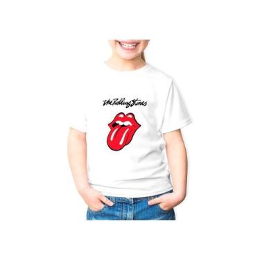 Imagem de Camiseta Rolling Stones Rock Band estampada para meninas e meninos - L
