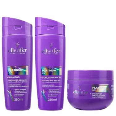 Imagem de Platinum 3D Kit Shampoo Condicionador e Máscara
