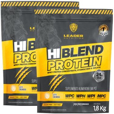 Imagem de 2x Whey Protein Hi-Blend 1,8kg Leader Nutrition - Diversos Sabores, Le
