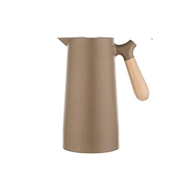 Imagem de Bule de chá de vidro de grande capacidade com tampa, pote de preservação de calor de 1000 ml, garrafa de parede dupla para água, flor, bule de chá, cafeteira (cor: D) (D)