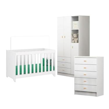 Imagem de Berço Cômoda Guarda Roupa Ditália BBI-51 BB-120 BB-322 COZY