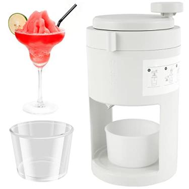 Imagem de QUWUMGD Triturador de gelo manual Máquina de barbear de gelo manual com molde de congelamento de gelo, mini máquina de trituração de gelo manual removível, máquina de barbear de gelo manual removível