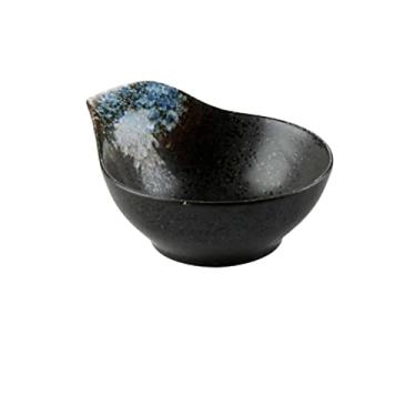 Imagem de WYUYIWH Tigela de cerâmica pequena tigela de macarrão com tigela pequena tigela de tempero tigela de sopa tigela de salada prato de arroz (cor: 3)