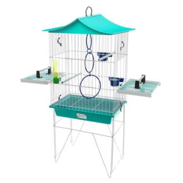 Imagem de Gaiola Viveiro Calopsita Mansa com bandejas laterais Completa Com Aces