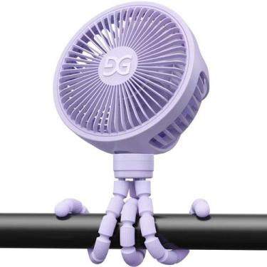 Imagem de Ventilador elétrico GUSGU Mini carrinho portátil Clip-on Recarregável