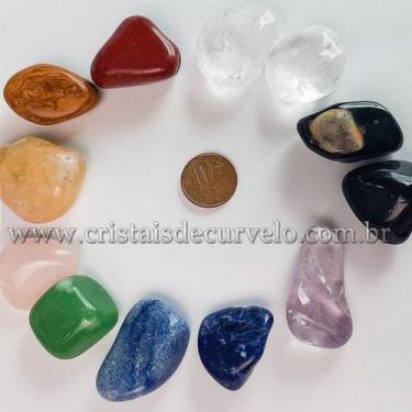 Imagem de Kit de 20 Pedras dos Chakras - 12 Pedras Lapidadas e Vibradas - Atacad