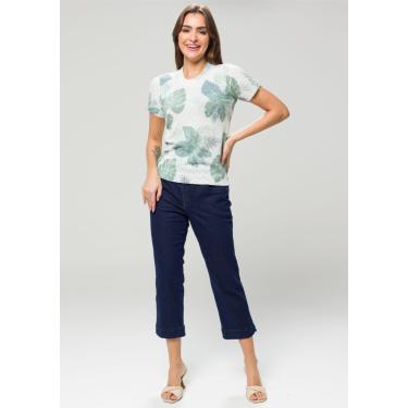 Imagem de Calça Capri Pau a Pique Básica Jeans Escuro