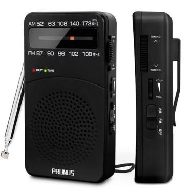 Imagem de Rádio portátil PRUNUS J-166 AM/FM, operado por bateria