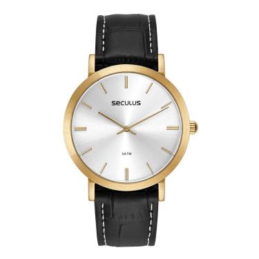 Imagem de Relógio Seculus Masculino Ref: 44255gpsvdc3 Clássico Dourado