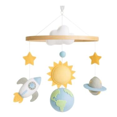 Imagem de Móbile Baby Berço Bebê Menino Planetas Foguete Astronauta Espaço Universo Produto Artesanal
