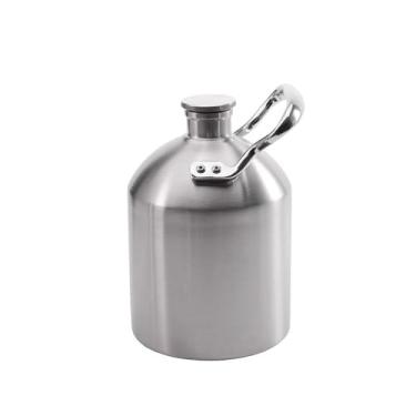 Imagem de Mini Barril De Cerveja Com Alça Única De 2/3,6/5 L, Aço Inoxidável 304 - Tampa De Rosca De Parede Única Portátil Para Cerveja Artesanal/kombucha/café Nitro, 1 Peça(2L)