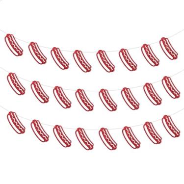 Imagem de Guirlanda de faixa de cachorro-quente, bar de cachorro-quente, decorações de festa de aniversário com glitter, faixa engraçada de aniversário, cachorro-quente, placa de bar para crianças, churrasco e