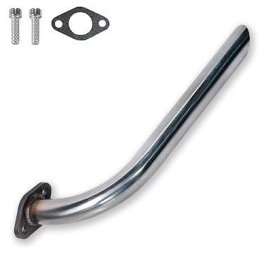 Imagem de JMCHstore Tubo de cabeçalho para Monster Mega Moto MM80 MMB105 para Coleman B100 RB100 105cc, Motovox MBX10 Orxyearth Dirt Kids Mini Bike Engine MMK80 Go Kart