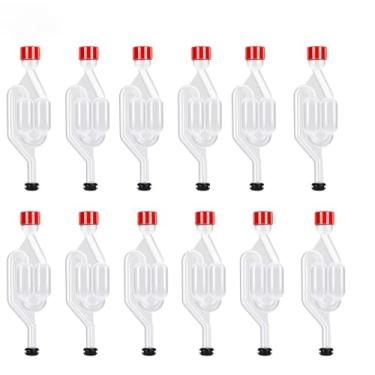 Imagem de Válvula De Retenção De Câmara De Ar Em Forma De S, Válvula De Vedação De Fermentação Com Ilhós Para Fabricação De Vinho E Cerveja, Rolha De Câmara De Ar De Plástico Com Bolhas(12pcs with Grommets)