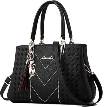 Imagem de Bolsa Feminina Tote Resistente Grande Fashion Alça Igreja Transversal 