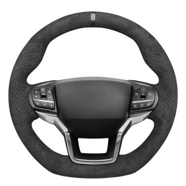 Imagem de MEWANT Capa de volante com costura DIY para Ford Explorer ST 2020-2023 Acessórios de volante para Ford Explorer ST 2020-2023
