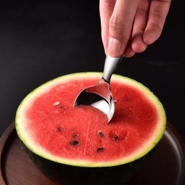 Imagem de Colher de aço inoxidável de 5 peças, colheres de sopa de alça longa, grande círculo, colher de sopa de cabo longo para casa, cozinha, restaurante, café, lavável na lava-louças, prata