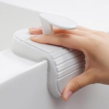 Imagem de Escova de limpeza de esponja multifuncional alça ergonômica destacável utensílios de limpeza de bancada de cozinha doméstica, 15 * 7,5 * 3 cm