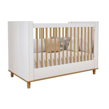 Imagem de Berço Infantil Cupcake 2 Em 1 Branco-nature - Permóbili Baby