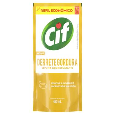 Imagem de LIMPADOR DE USO GERAL DESENGORDURANTE ESPUMA DESINCRUSTANTE CIF SACHÊ 450ML REFIL ECONÔMICO