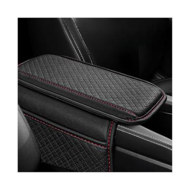 Imagem de MTRPS Capa de console central de carro, almofada de couro de microfibra para apoio de braço com 2 sacos de armazenamento, protetor de console intermediário antiarranhões, acessórios internos para a