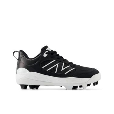 Imagem de New Balance Tênis de beisebol unissex infantil Fresh Foam 3000 V7 moldado de borracha, Preto/branco, 5.5 Big Kid