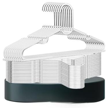 Imagem de Cabides de Acrílico Transparente Reforçado - Para Adultos, Organizador de Guarda-Roupa que Não Amassa Roupas(20 CABIDES)