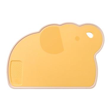 Imagem de Tábua de cortar comida de bebê pequena para cozinha, tábua de cortar dupla face para carne, legumes e frutas, área de moagem embutida, PP de grau alimentício, antiderrapante, antitransbordamento, leve