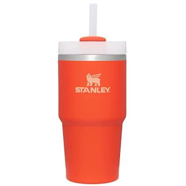 Imagem de Stanley Copo Quencher H2.0 com canudo 590 ml | Tampa Flowstate de 3 posições | Suporte de copo compatível para viagens | Copo de aço inoxidável isolado | Sem BPA | Tigerlily