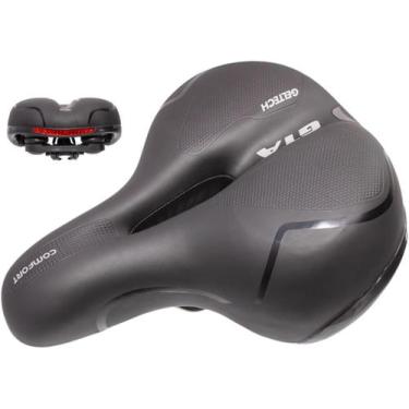 Imagem de Banco Selim de Bicicleta Gel Confortável Macio 2 Molas Vazado - NoBran