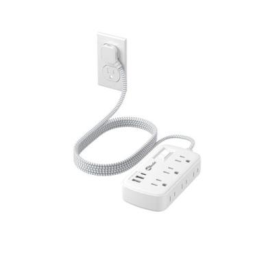 Imagem de Cabo de extensão Protetor de sobretensão Power Strip de 15 pés okleeic