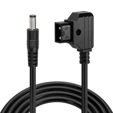 Imagem de Eonvic 12V V-Mount D-Tap para 2,1 x 5,5 mm DC Barrel Cabo de alimentação para monitor Atomos Shogun (cabo DC reto)