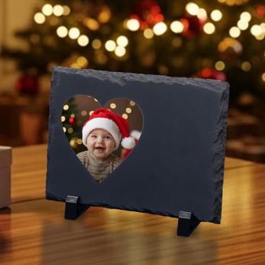 Imagem de ArtPix 3D Prato de ardósia personalizado, presentes de Dia dos Pais - pedra de impressão de foto personalizada, presente de imagem personalizada, moldura de placa de ardósia, família, mãe, pai, pai