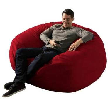 Imagem de Puff Gigante Redondo140x20 Sem Enchimento Suede Premium Linha Gold