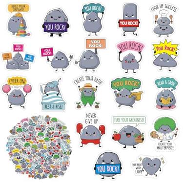 Imagem de Bememo Pacote de 200 adesivos You Rock, adesivos motivacionais engraçados, decalques de vinil à prova d'água inspiração, lembrancinhas de festa para laptop, garrafa de água, telefone, janela, capacete
