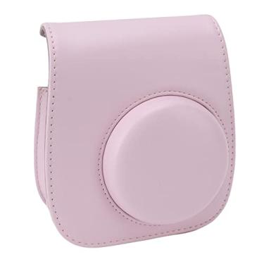 Imagem de Cryfokt Capa de Couro Pu para Câmera Instantânea, Forte, Resistente a Arranhões, Capa Protetora para Mini 12 11, Câmera Instantânea para Viagens e Acampamento (Rosa claro)