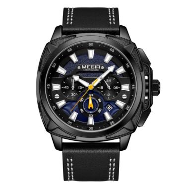 Imagem de relógio masculino quartzo design quadrado à prova d´ água esportivo