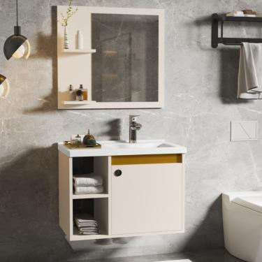 Imagem de Conjunto Gabinete Com Cuba E Espelheira Juárez Perola Nature