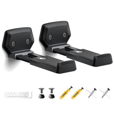 Imagem de ELETIUO Suporte de parede Soundbar, profundidade ajustável 9,7-16,5 cm, suporte universal de barra de som sob TV para Samsung, Sony, LG, Vizio, Bose, JBL, Sonos, comporta até 22,7 kg, preto