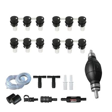 Imagem de Sistema de rega de bateria 24V para empilhadeira - enchimento de rega de bateria de carrinho de golfe 24V - Válvulas tipo plugue (12 células)