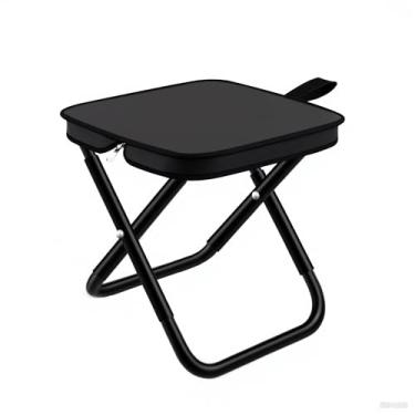 Imagem de DPCC Pacote com 2 cadeiras de acampamento portáteis de 30,5 cm com bolsa de transporte para atividades ao ar livre, montanhismo, pesca, caminhadas, caça, pés, mini cadeira de viagem (preto)