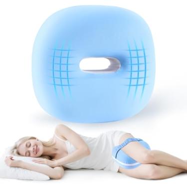 Imagem de Almofada de joelho para pessoas que dormem de lado, travesseiro de perna de espuma viscoelástica legal para dormir, almofada entre as pernas, almofada de suporte de joelho para ciática da coluna