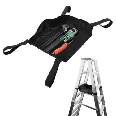 Imagem de AUNMAS Bolsa de Ferramentas para Escada, Tecido Oxford, Ferramentas Utilitárias Elásticas, Bolsa de Armazenamento, Organizador Portátil de Escada Telescópica para Eletricista,