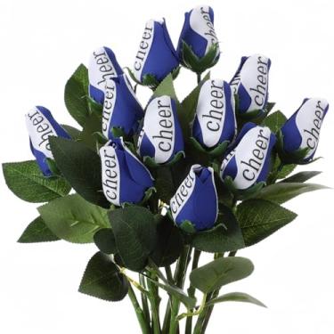 Imagem de Suhine 12 peças de beisebol, futebol, futebol, voleibol, rosa, esportes artificiais, flores, decoração para formatura, festa de casamento, tema esportivo, buquê, presente para garotas, treinadoras