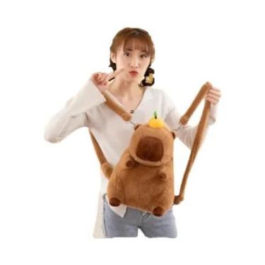 Imagem de Mochila De Pelúcia Kawaii De Capivara Mini Bolsa De Pelúcia Para Crian