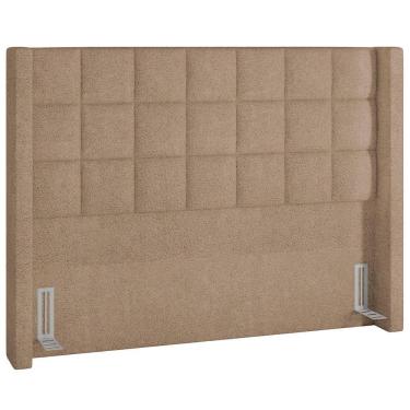 Imagem de Cabeceira Cama Box Casal 140cm P05 Paris Bouclê Bege